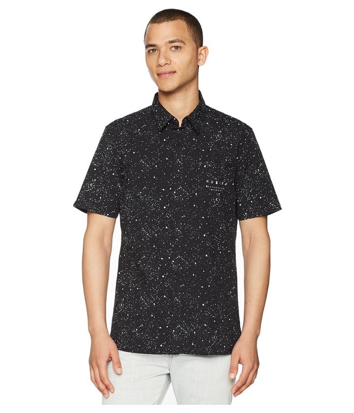 Hurley Destroyer Short Sleeve Woven (black) Men's Clothing