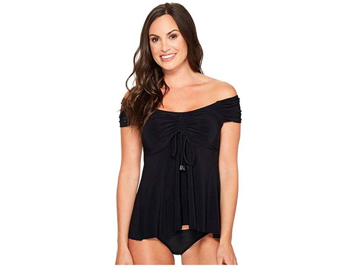 Magicsuit Solid Piper Tankini Top (black) Women's Swimwear