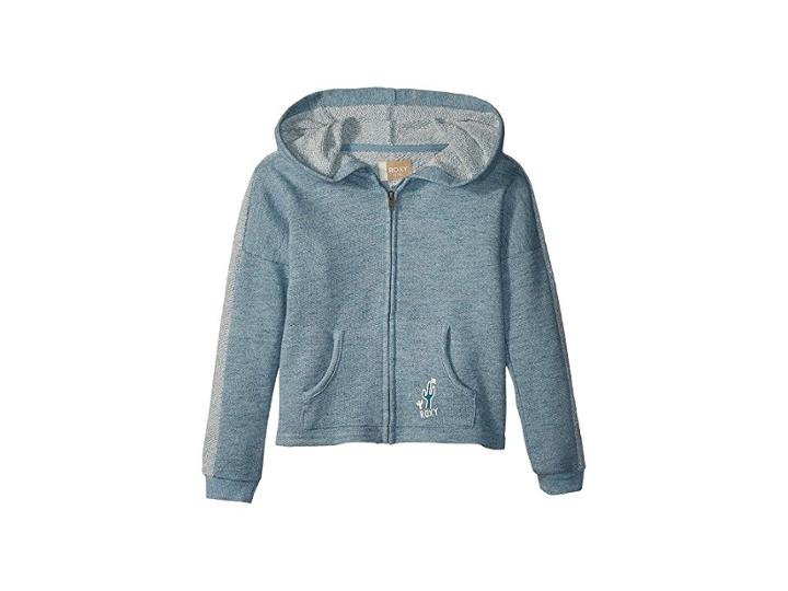 Roxy Kids As We Wish Hoodie (toddler/little Kids/big Kids) (storm Blue Heathered) Girl's Sweatshirt