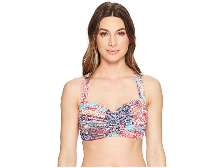 Bleu Rod Beattie Free Spirit Shirred Underwire Bandeau (multi) Women's Swimwear
