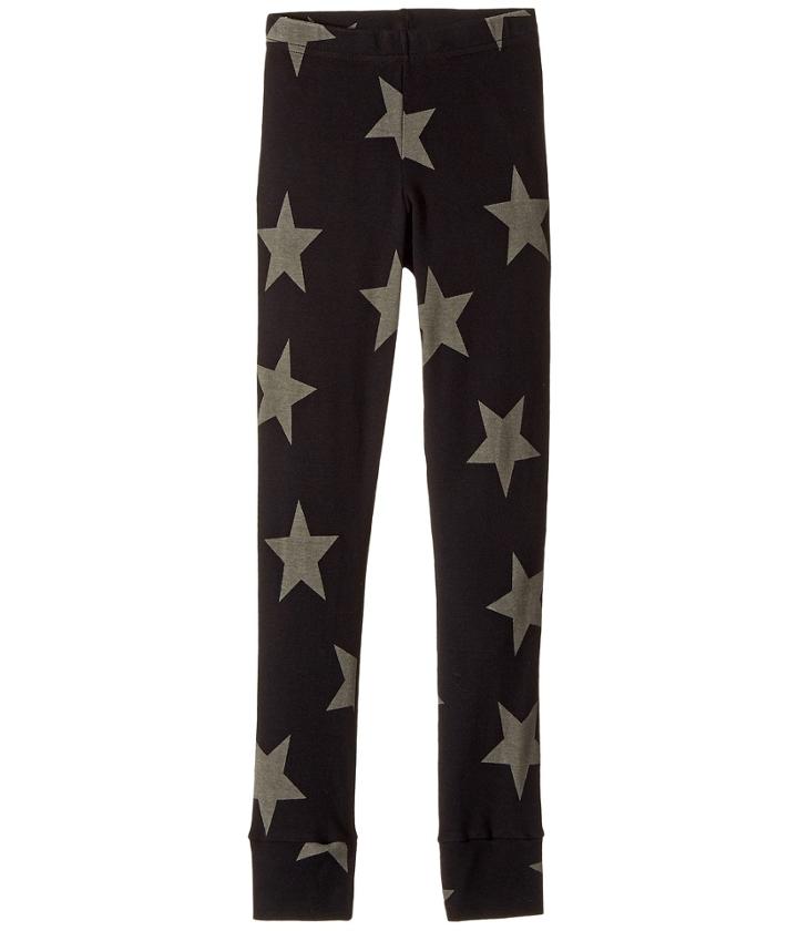 Nununu Star Leggings (little Kids/big Kids) (black) Girl's Casual Pants