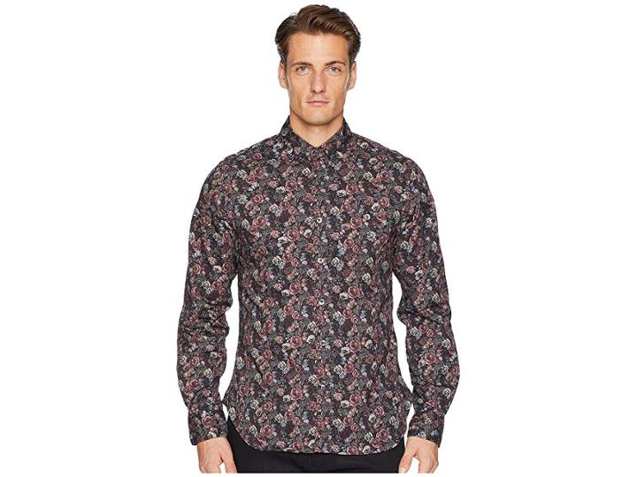 Todd Snyder Thomas Mason Floral Shirt (burgundy) Men's Clothing