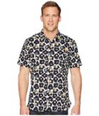 Perry Ellis Short Sleeve Modern Floral Shirt (bright White) Men's Clothing