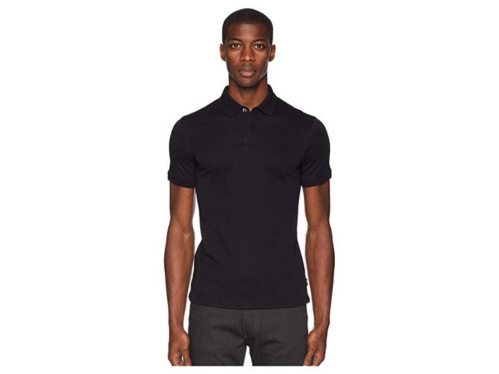 Emporio Armani Short Sleeve Polo (black) Men's Clothing