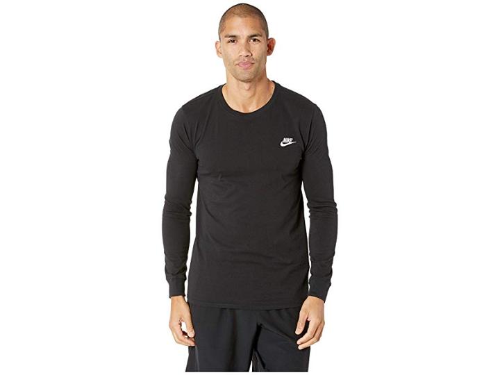 Nike Nsw Tee Long Sleeve Embroided Futura (black/white) Men's T Shirt