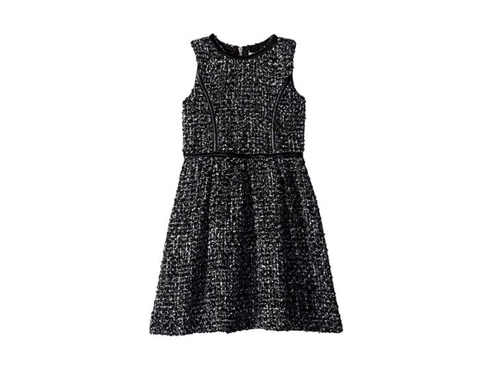 Us Angels Boucle Dress (big Kids) (black) Girl's Dress
