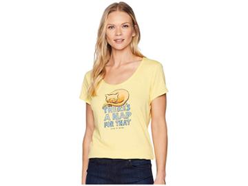 Life Is Good There's A Nap For That Smooth T-shirt (happy Yellow) Women's T Shirt