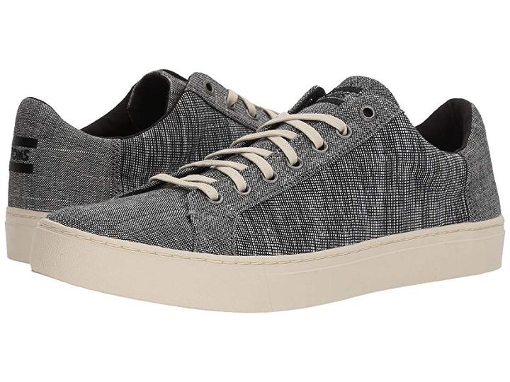 Toms Lenox (black Chambray Mix) Men's Lace Up Casual Shoes