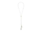 Dee Berkley Pearl Lariat Necklace (white/gold) Necklace
