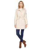 Vince Camuto Hooded And Belted Trench (blossom) Women's Coat