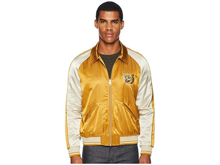 The Kooples Tourist Jacket With Embroidery (camel/ecru) Men's Coat