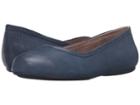 Softwalk Napa (navy Nubuck Embossed Leather/leather) Women's Flat Shoes