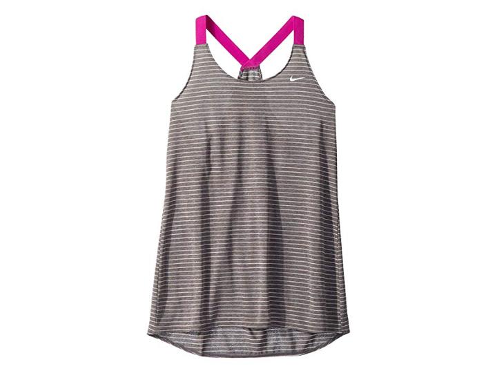 Nike Kids Racerback Dress Cover-up (big Kids) (gunsmoke) Girl's Swimwear