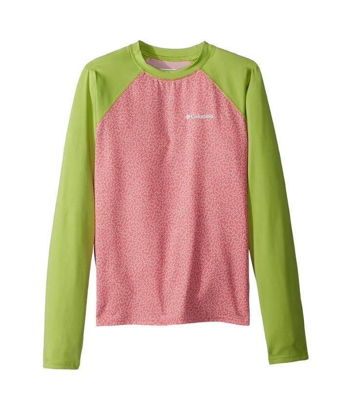 Columbia Kids Mini Breaker Printed Long Sleeve Sunguard (little Kids/big Kids) (lollipop Mini Print) Girl's Long Sleeve Pullover