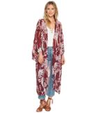 Free People If You Say So Kimono (purple) Women's Clothing