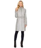 Vince Camuto Belted Wool Coat N1151 (light Grey) Women's Coat
