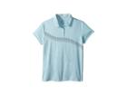 Nike Kids Dry Polo Short Sleeve Print (little Kids/big Kids) (ocean Bliss/black) Girl's Short Sleeve Pullover