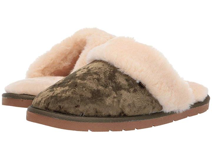 Lamo Scuff (green Velvet) Women's Boots