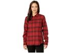 Carhartt Rugged Flex(r) Hamilton Shirt (dark Crimson Heather) Women's Long Sleeve Button Up