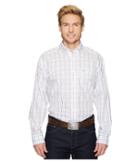 Ariat Jaiden Plaid Shirt (white) Men's Long Sleeve Button Up