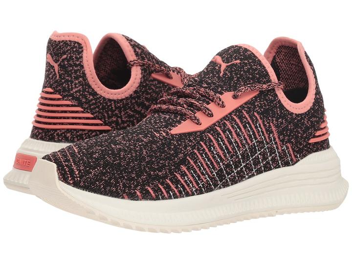 Puma Avid Evoknit (puma Black/shell Pink/whisper White) Women's Lace Up Casual Shoes