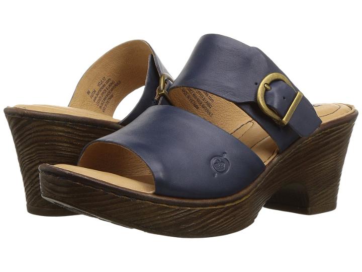 Born Carrabelle (navy Full Grain Leather) Women's  Shoes