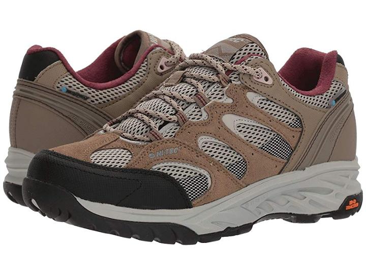 Hi-tec V-lite Wildfire Low I Waterproof (taupe/warm Grey/grape Wine) Women's Hiking Boots