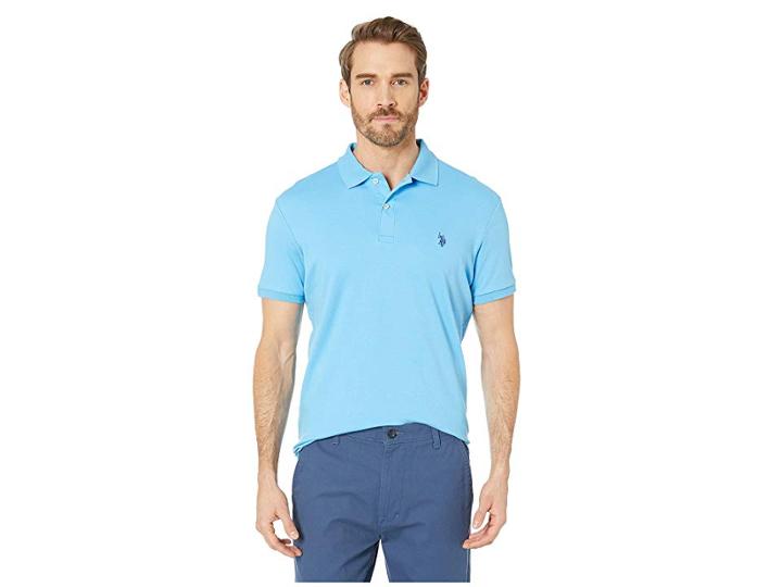 U.s. Polo Assn. Interlock Polo-98 (coast Azure) Men's Clothing