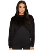 Puma Fabric Block Crew Sweatshirt (puma Black) Women's Sweatshirt