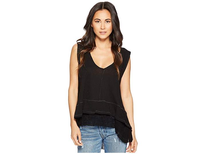 Free People Peachy Tee (black) Women's T Shirt