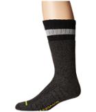 Cole Haan Zerogrand Boot Sock (gray Pinstripe) Men's Crew Cut Socks Shoes