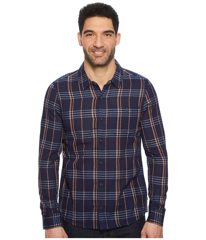 Toad&co Beckmen Long Sleeve Slim Shirt (dark Indigo) Men's Clothing