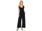 Kamalikulture By Norma Kamali Cross-back Cropped Jumpsuit (black) Women's Jumpsuit & Rompers One Piece