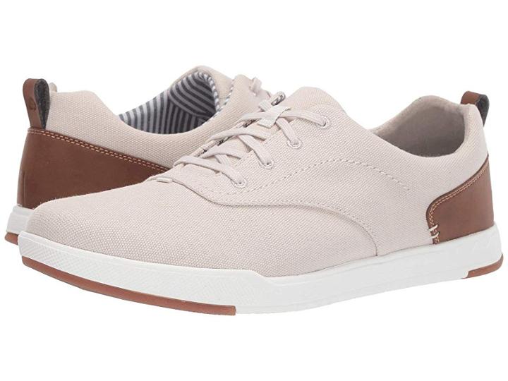 Clarks Step Isle Crew (off-white Canvas) Men's Shoes
