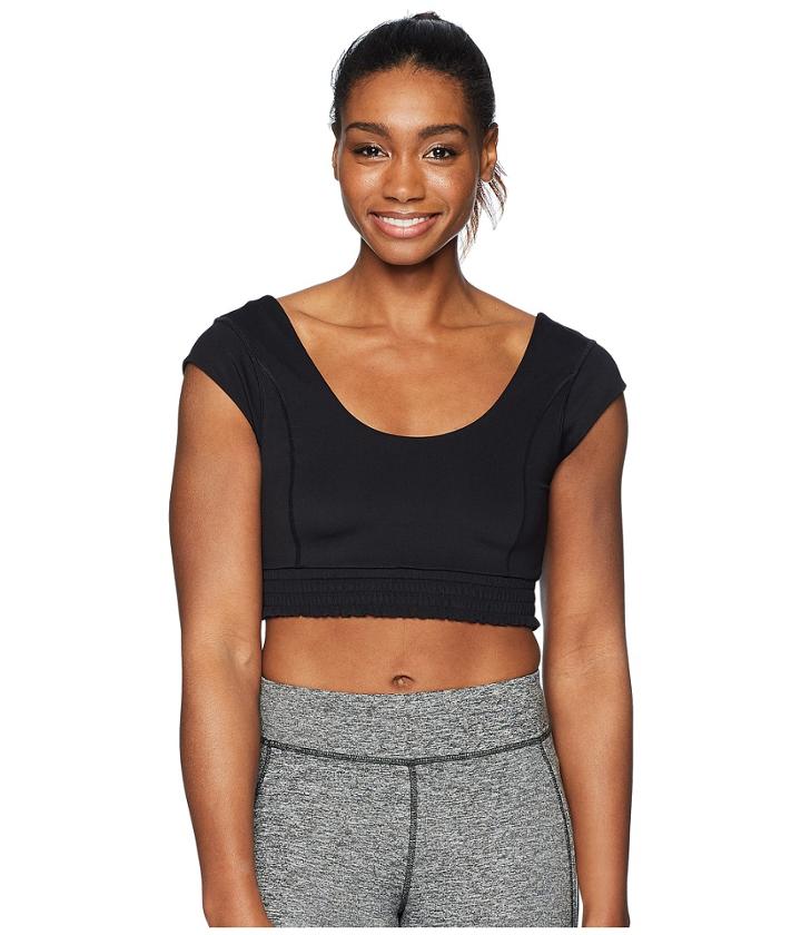 Free People Movement Starlight Crop Top (black) Women's Clothing
