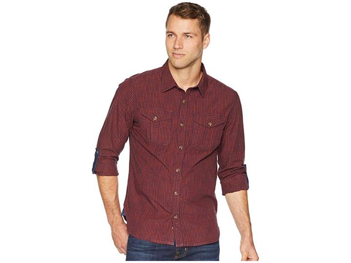Prana Chapland Long Sleeve Shirt (mulled Wine) Men's Long Sleeve Button Up