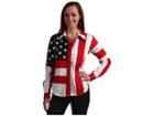 Scully Flag Shirt (red/white/blue) Women's Long Sleeve Button Up