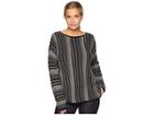 Chaps Cotton Blend Long Sleeve Sweater (polo Black Multi 3) Women's Sweater