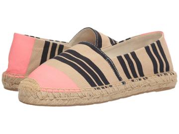 Sam Edelman Verona (navy/pink Tri Stripe Print Canvas) Women's 1-2 Inch Heel Shoes