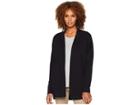 Mod-o-doc Cotton Modal Fleece Drop Shoulder Cardigan (black) Women's Sweater