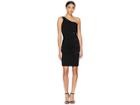 Nicole Miller One Shoulder Dress With Zip (black) Women's Dress