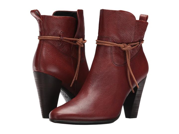 Ecco Shape 75 Ankle Boot (cognac Cow Leather) Women's Boots