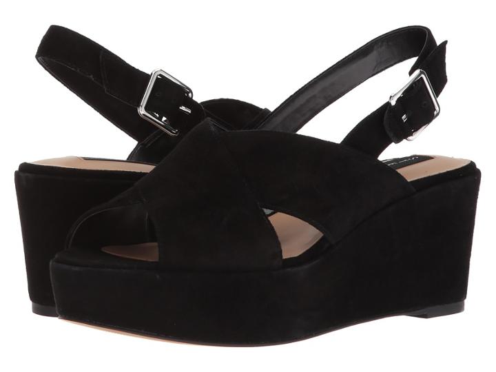 Steven Sol (black Suede) Women's Wedge Shoes