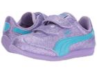Puma Kids Whirlwind Glitz V (little Kid) (purple Rose/blue Atoll) Girls Shoes