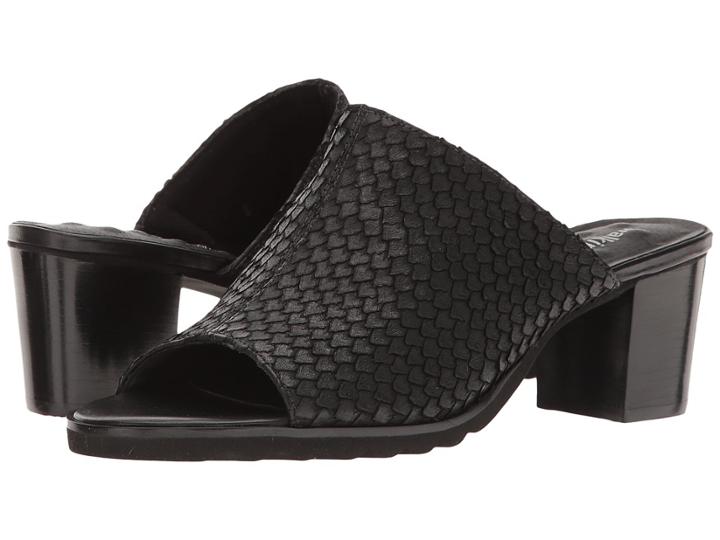Walking Cradles Nia (black Cut Snake Print Leather) Women's 1-2 Inch Heel Shoes