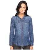Mavi Jeans Melissa Shirt In Mid Indigo (mid Indigo) Women's Clothing
