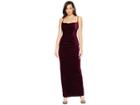 Laundry By Shelli Segal Velvet Long Slip Dress (deep Garnet) Women's Dress