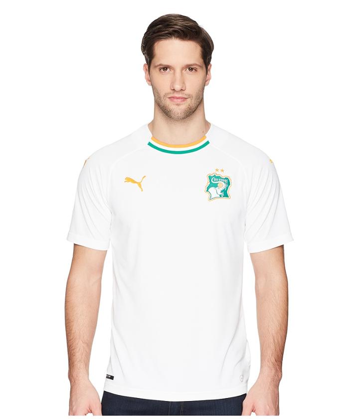 Puma Ivory Coast Away Shirt Replica (puma White/flame Orange) Men's Clothing