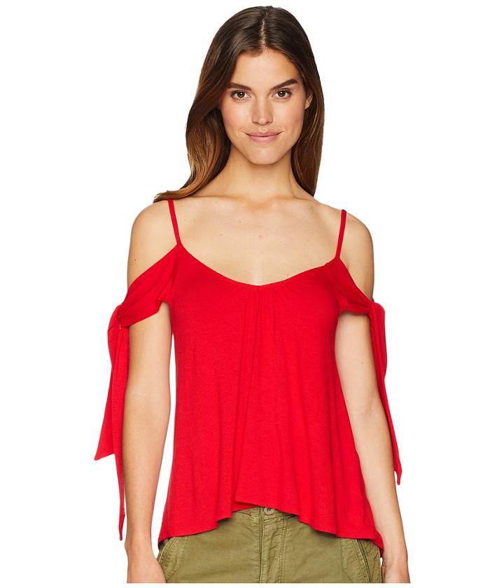 Free People Believe Me Tee (red) Women's T Shirt