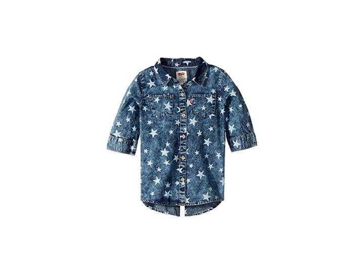 Levi's(r) Kids Western Denim Top (little Kids) (weathered Indigo) Girl's T Shirt